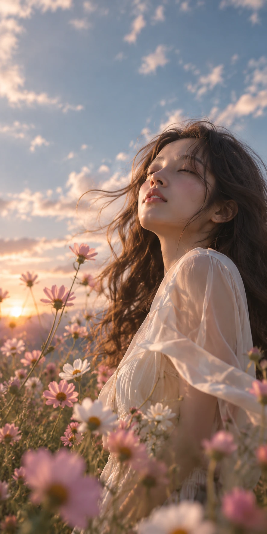 花田中的歌手，展示音乐视频的创作灵感